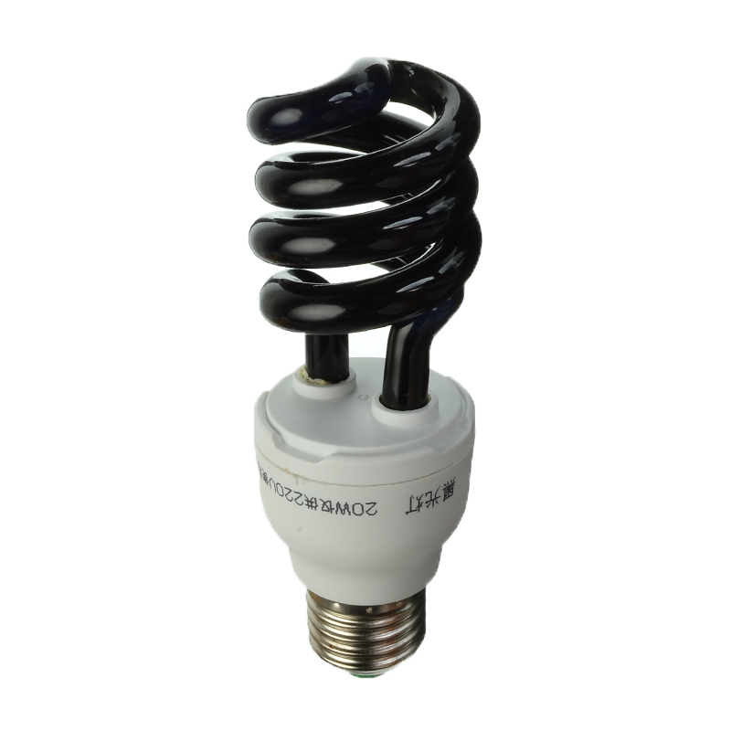 E27 UV Light Bulb Ultraviolet Lamp Fluorescent CFL 5/15/20W Spiral Enegy Saving Black Light Violet Lighting 220V 300-400nm: 20W