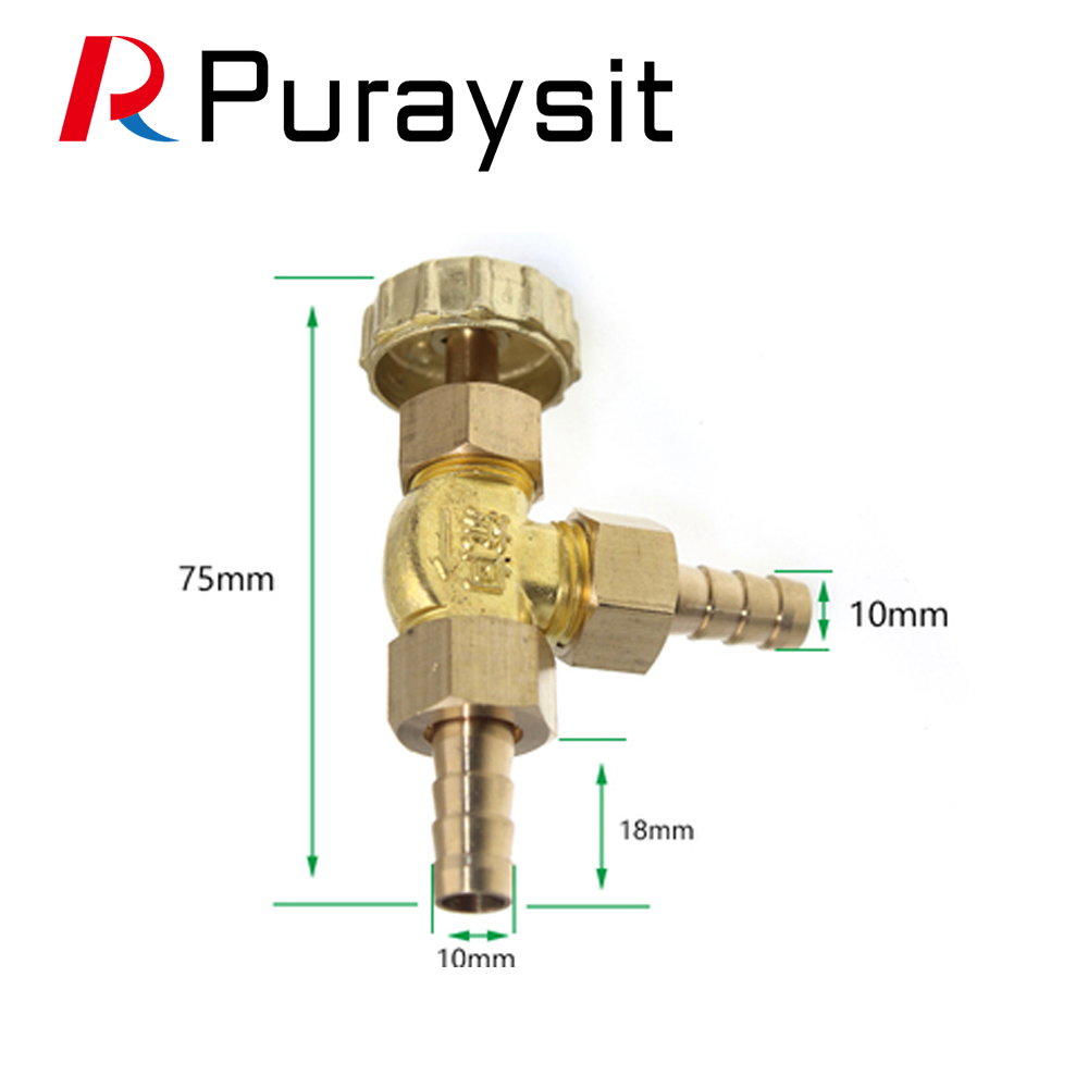 Brass Regulator Miniature Flow Control Valve 1 point 2 point Needle valve 8.5mm 10mm oil valve Corrosion Resistance Acid: Beige