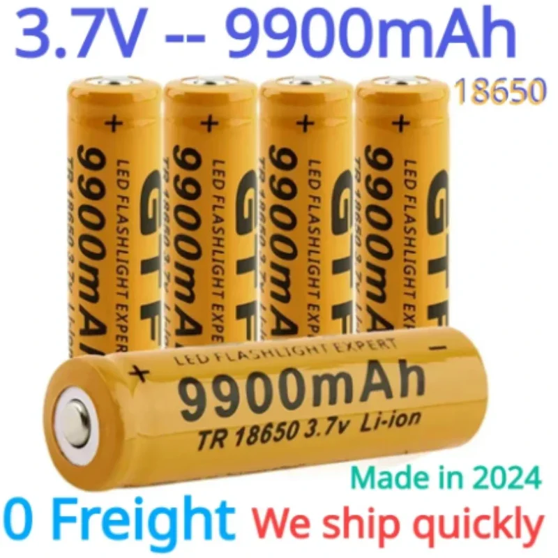 Latest Battery 100% Original Rechargeable Lithium Battery 18650, 3.7V, 9900mAH