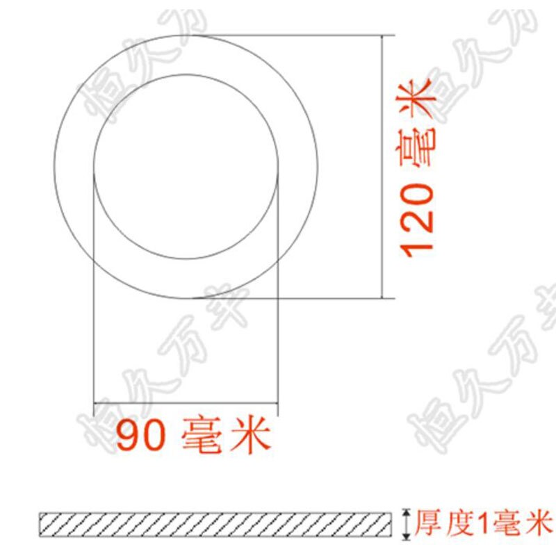 Roestvrij Staal Decoratieve Plaat Diameter:120Mm Binnenste Gat: 90Mm Dikte: 1Mm 360 Graden Roestvrij Staal Wijzerplaat Schaal Disc