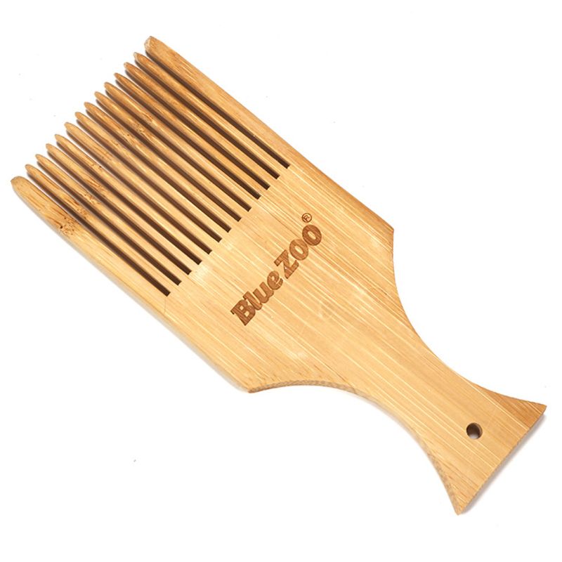 Anti-static Bamboo Hair Pick Comb Scalp Massage Wide Tooth Detangling Combs Afro