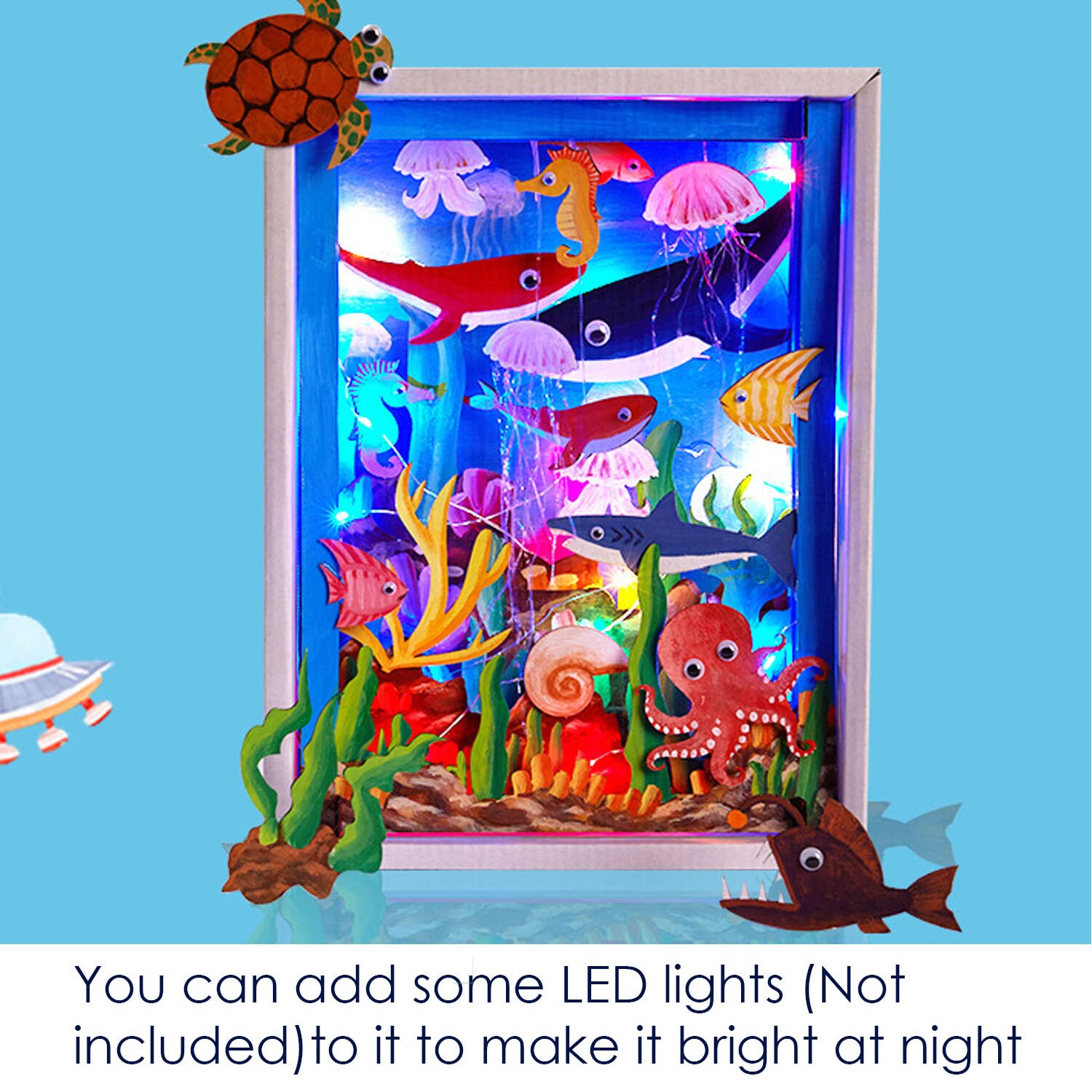 Kids DIY Craft Kit Funny 3D Assemble Painting Photo Frame Mini Museum Kit for Boys Girls Birthday Christmas Year