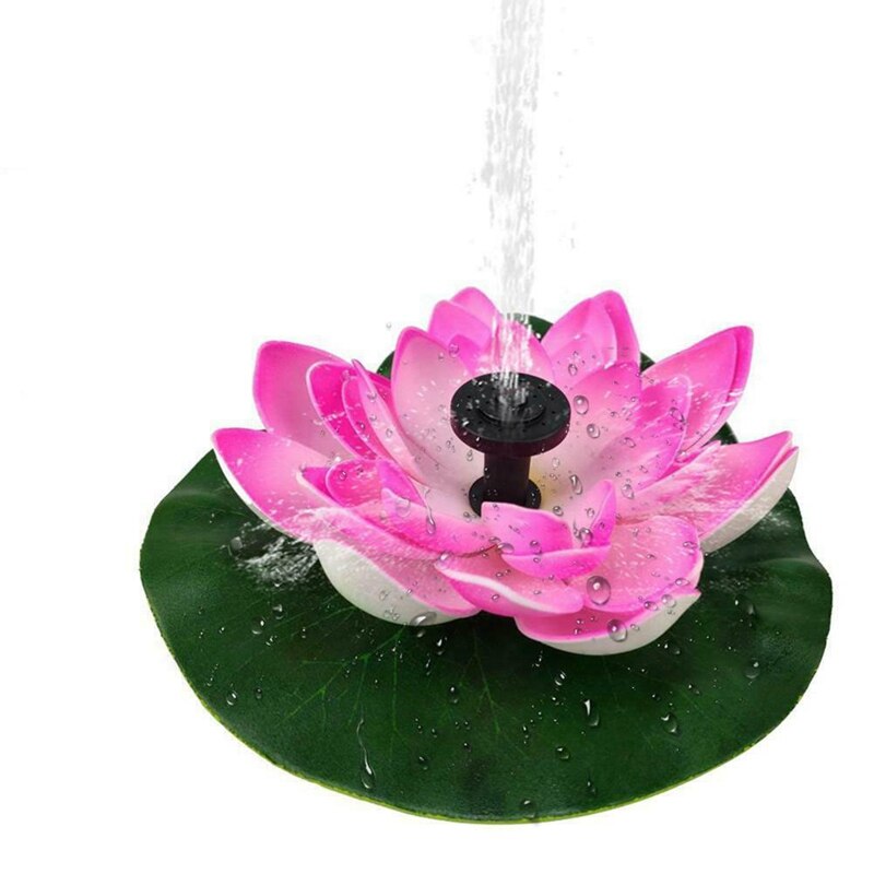 Rosa Solar- Lotus Brunnen Lotus Blume Brunnen Brunnen Wasser Pumpe Hof Landschaft Farben Garten Brunnen Teich Solar-