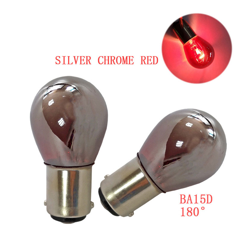Lumière Invisible de miroir chromée 1 pièce, 3156 1176 1157 S25 12V 5W/21W BAY15D BA15D BAZ15D BAU15S voiture LED frein clignotant ampoule unique: 1176 5W BA15D Red