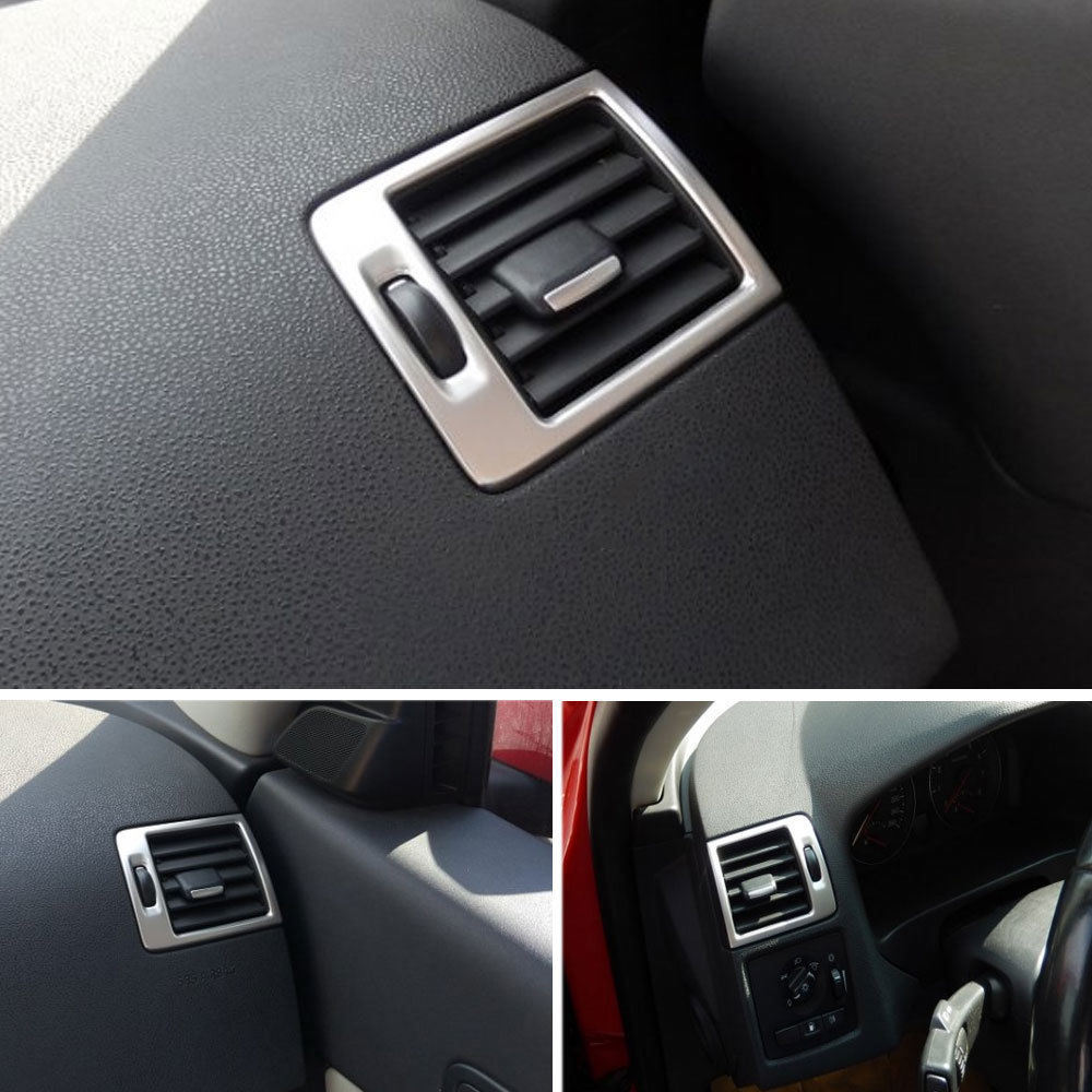 2Pcs Stainless Steel Car Front Side Air Conditioning Vent AC Outlet Cover Trims Frame Fit For Volvo C30 S40 V50 C70 Car Styling