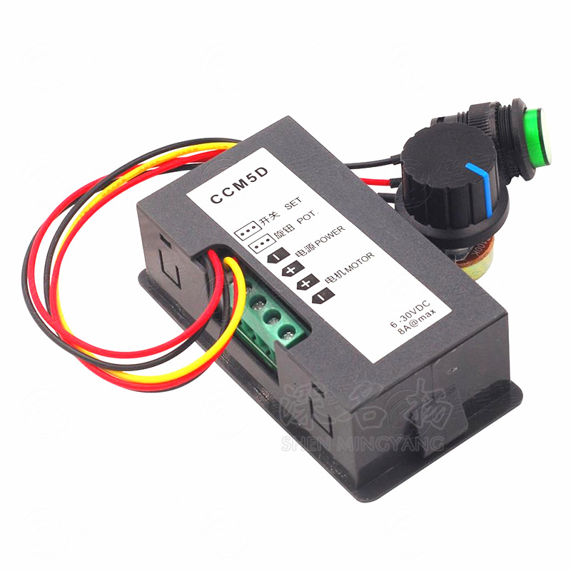 Dc Pwm Motor Speed Controller CCM5D 16Khz 6-30VDC 6/8A Traploze Snelheidsregeling Switch 6V 12V 24V Led Display