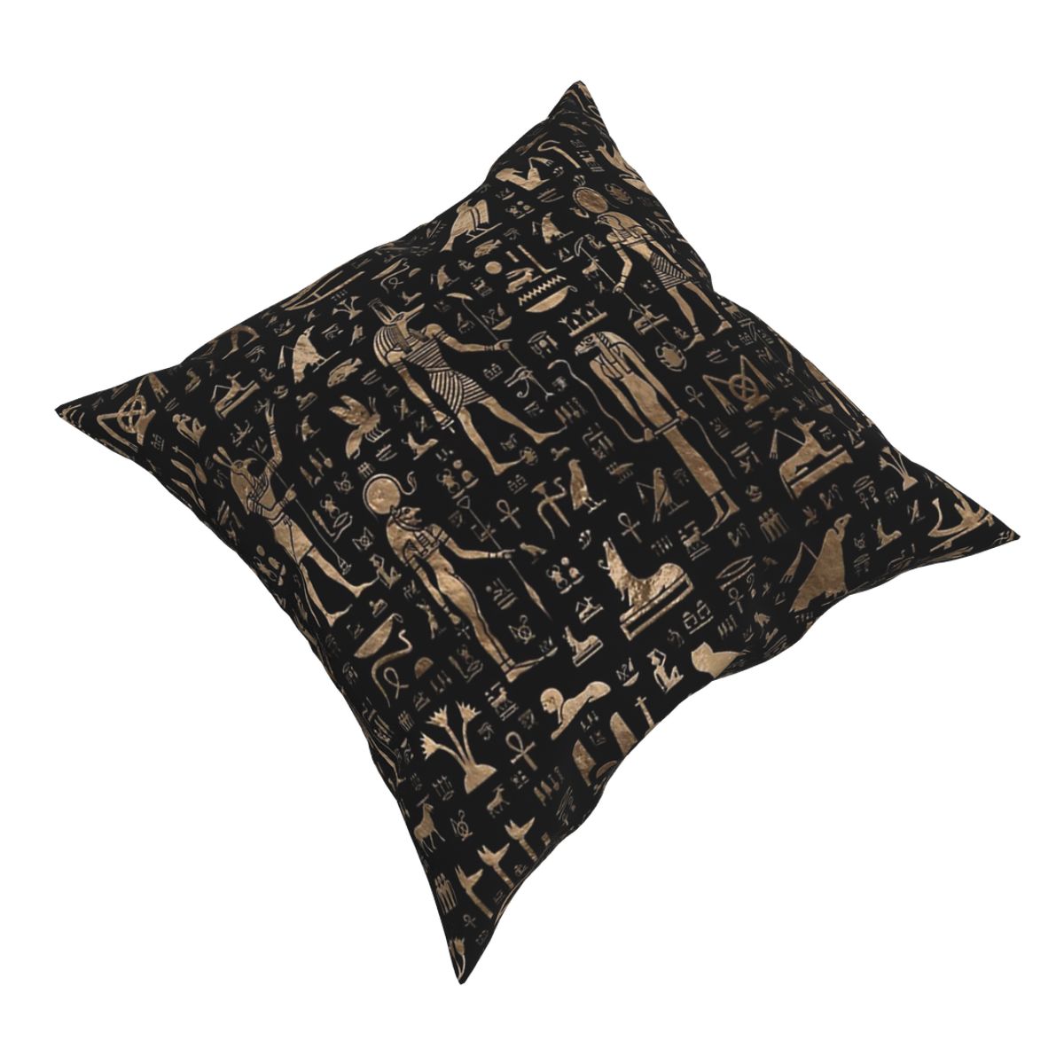 Funda de almohada negra de los antiguos dioses egipcios, cojines decorativos para el hogar, idioma oriental, para coche