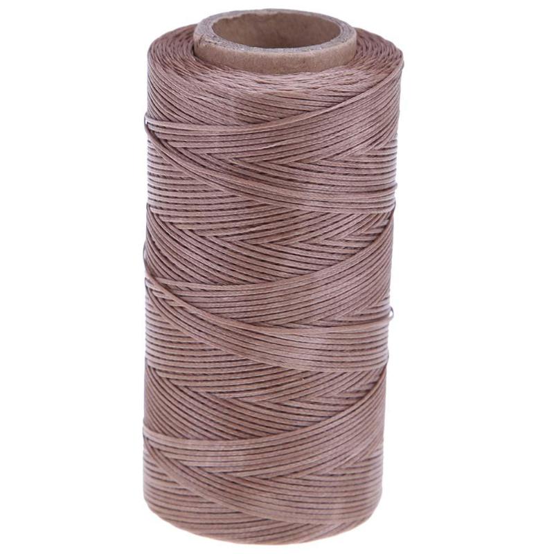 Hilos de coser encerados 150D/16, herramientas de costura para zapatos de reparación artesanal, hilo para coser cuero de nailon resistente y duradero plano: Marrón