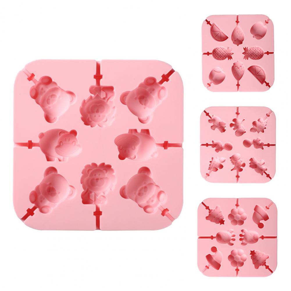 Heat-resistant Durable Square Exquisite Cartoon Lollipops Candy Mold for Home