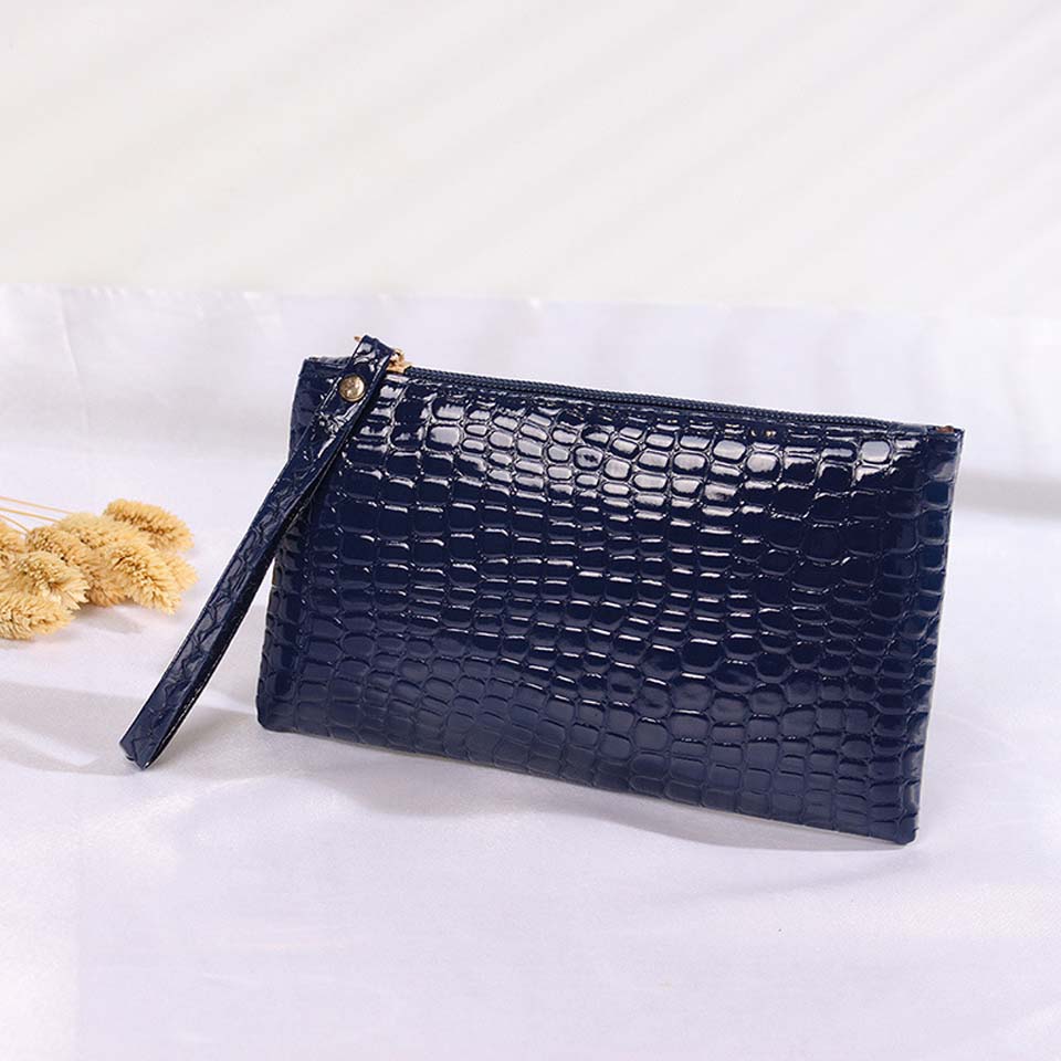 Candy Color wallet Womens Crocodile PU Leather Clutch Handbag Coin Purse Crocodile purse Clutch Super carteras mujer: 8