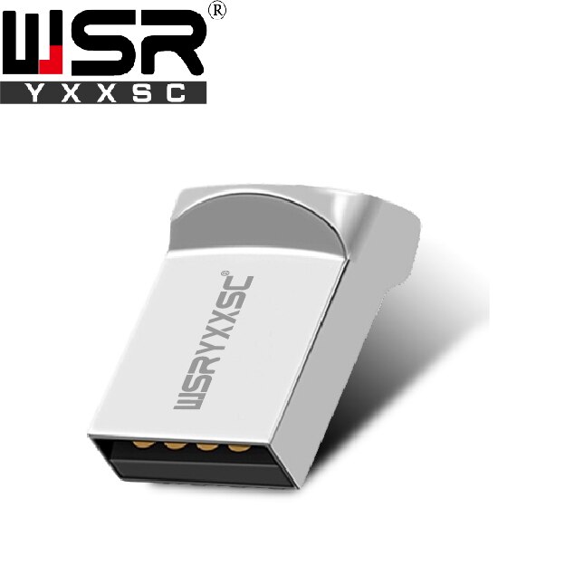 Wsryxxsc Mini Usb Flash Drive Waterdicht Flash Drive 64Gb 32Gb 16Gb 8Gb 4Gb Hoge Snelheid usb Flash Real Capaciteit Flash Card Usb: 64GB / silver