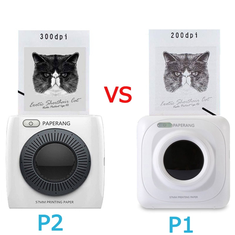 PAPERANG P2 Pocket Mini Portable Bluetooth Printer Phone Photo Wireless HD Thermal Label Printer For Mobile Phone Android iOS