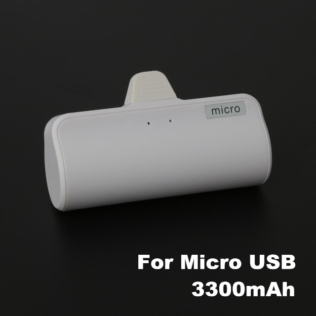 Mini Energie Bank 3300mAh Tragbare Telefon Ladegerät Poverbank Externe Batterie Ladung Für iPhone Xiaomi Samsung Reise Ladegerät: Mikro USB Stecker