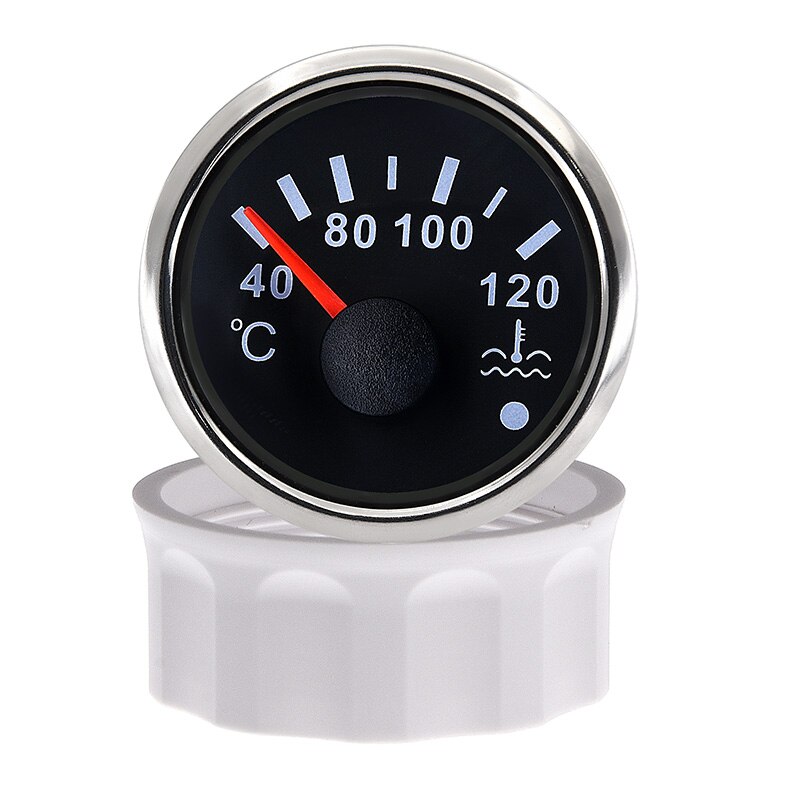 40-120℃ Water Temp Gauge Waterproof Car Boat Motorcycles Water Temperature Gauge Indicator with Red Backlight