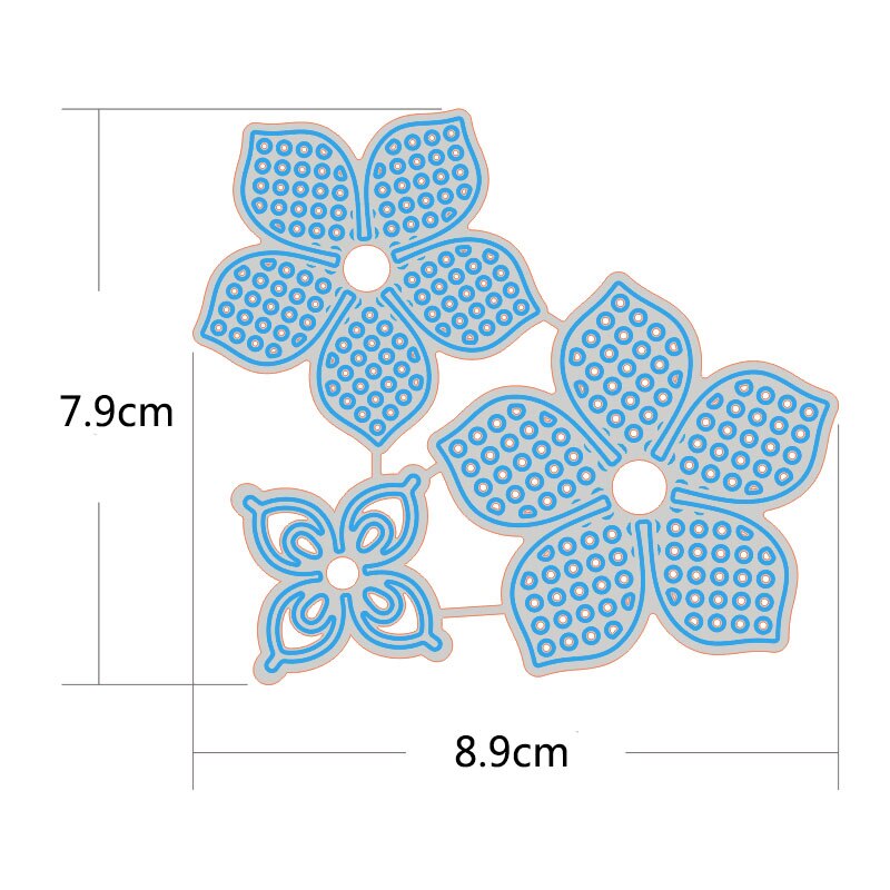 Tree Stump Dies Animal Metal Cutting Dies Scrapbooking Bird Butterfly Flower leaf Die Cut for DIY Paper Card Making: 3pc flower dies