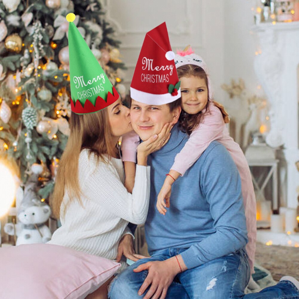 Gorros de duende navideños para niños y adultos, gorros de Papá Noel para Gorro de Navidad, sombreros, accesorios de decoración para de Navidad, Año , suministros para