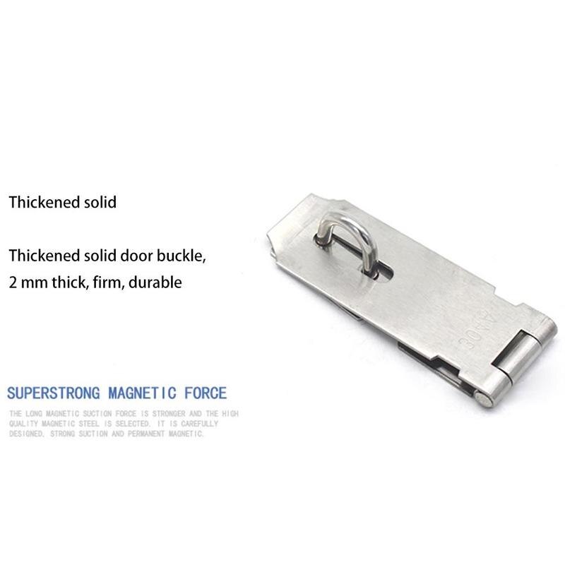 1pc Stainless Steel Door Buckle Hand Polished Chrome Safety Buckles Finish Bolts Fittings Thickened Door Door Anti-theft Lo R4L8