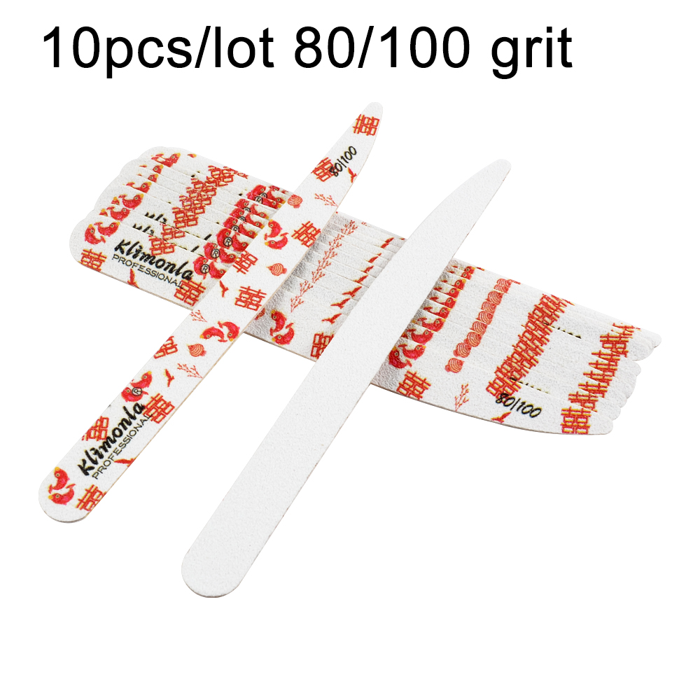 Lima de uñas de madera, papel de lija blanco, caracteres y patrones tradicionales chinos, cuchillo pulidor, herramientas de Arte para uñas, 10/20 piezas: 10pcs  80 100grit
