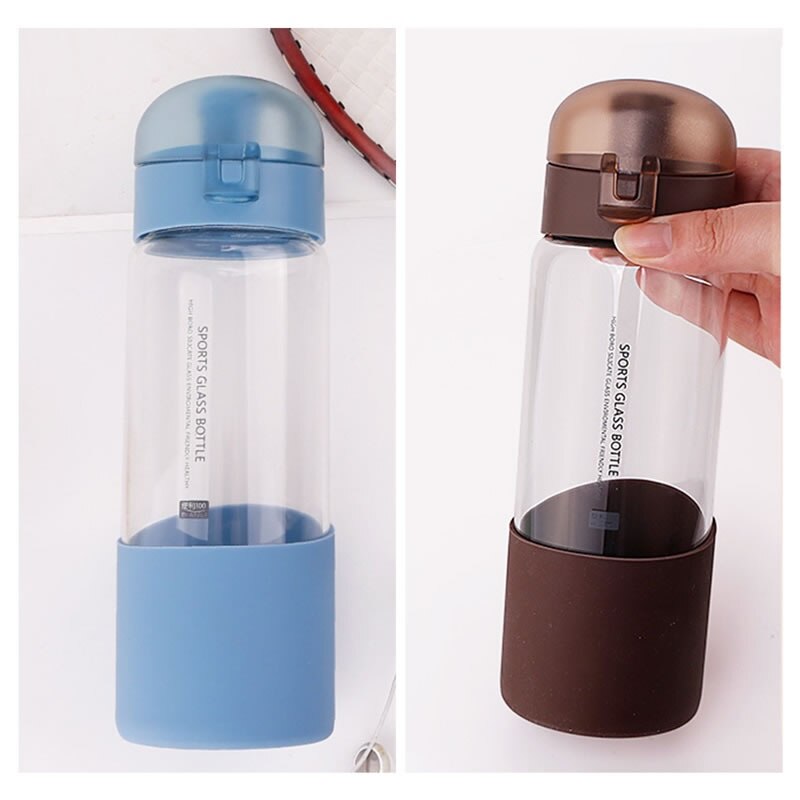 Upspirit 550ml glas vandflaske med te filter høj kapacitet drikke kedel tumbler bærbar sport protein shaker drinkware
