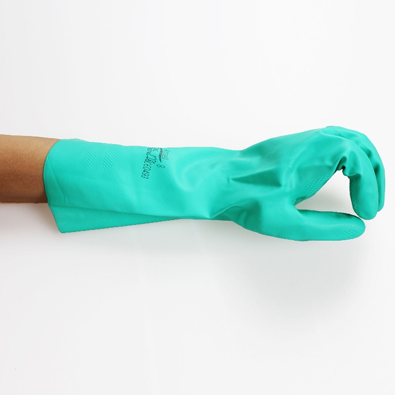 Ansell Chemical Resist Work Gloves Nitrile Rubber Acid And Alkali Resistant Waterproof Anti-Skid Gloves Industrial Laboratory