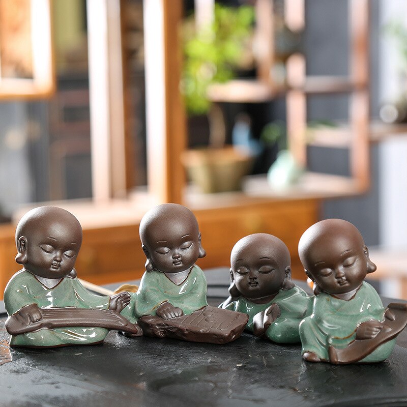 Handgjorda hantverk heminredning kina tur feng shui små ornament skrivbordsdekorationer buddha statyer te husdjur