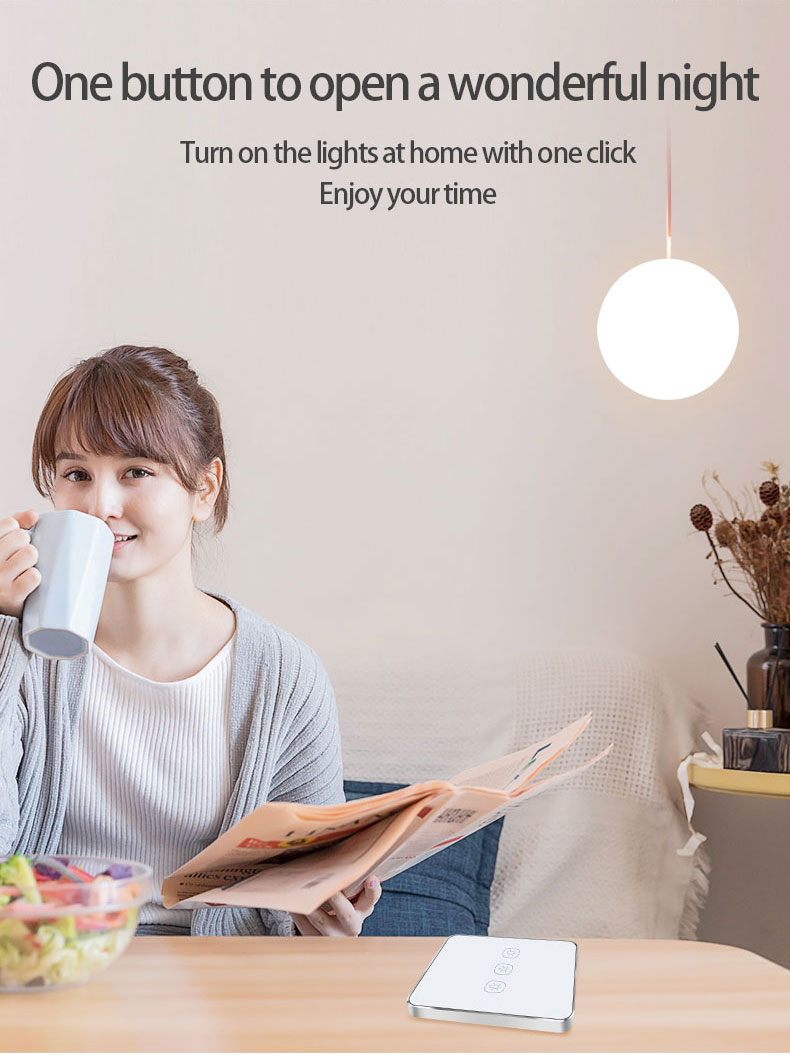 Zemismart Wireless Switch Work with Tuya Zigbee Hub One Two Three Gangs Touch Switches Sticker Battery Smart Life App Control