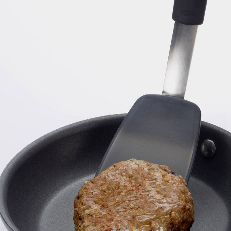 Flexible Silicone Spatula Turner Perfect for Flipping Eggs Burgers Crepes and More