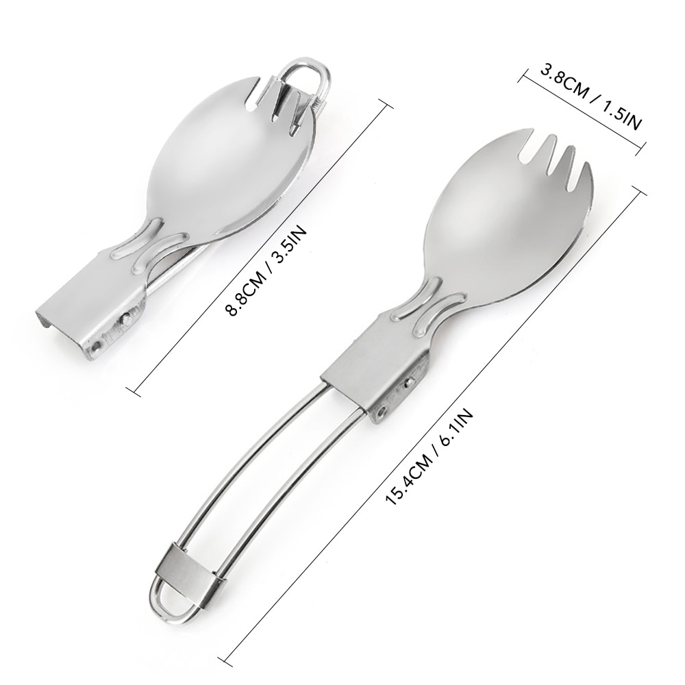 Ulkona taitettavat spork-keittoastiat, joissa on 3000w retkiliesi tiskiliina piknik retkeily retkeily reppu illallinen astiasto