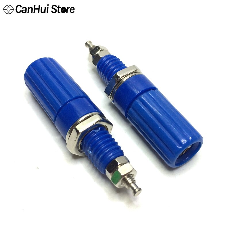 10pcs 4mm long Needle Terminal Test Socket Banana Stand Instrument Wiring Terminal Red Black Yellow Blue Green Connection