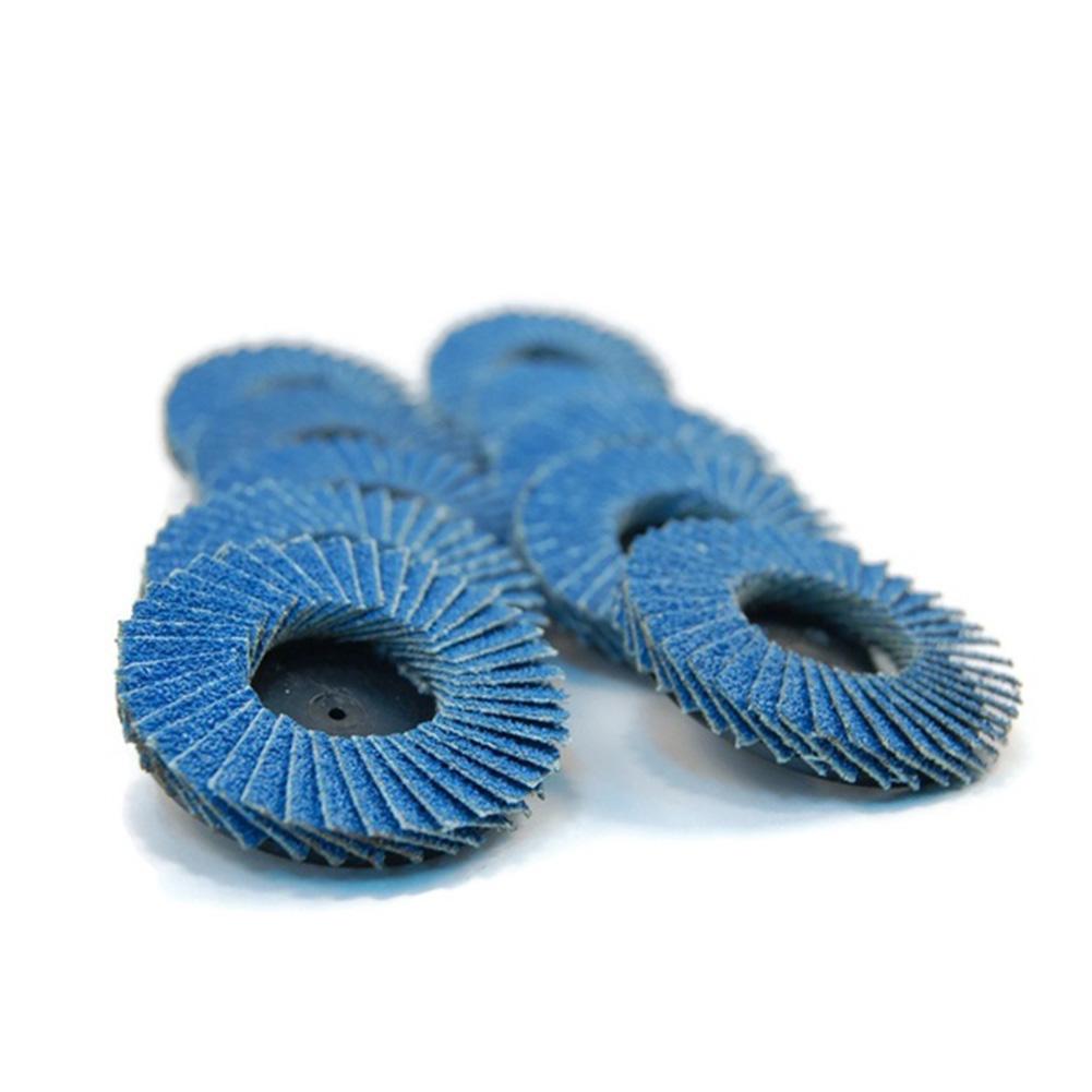 10PCS 2/3 Inch 40/60/80/120 Grit Roll Lock Flap Disc Grinding Sanding Wheel High Density Zirconia Alumina #35