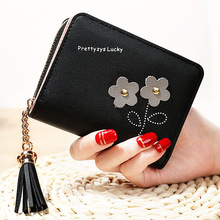 Coin Purses Cards Holder Tassels Zipper Heart Moneybags Woman Wallet Bags Lady Short Purse Girls Notecase Pocket Flower Wallets