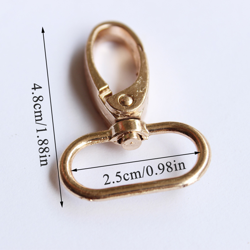 2PC Metal Snap Hook Swivel Eye Trigger Clip Clasp For Leather Craft Bag Strap Belt Durable Black Gold Silver Bag Accessories