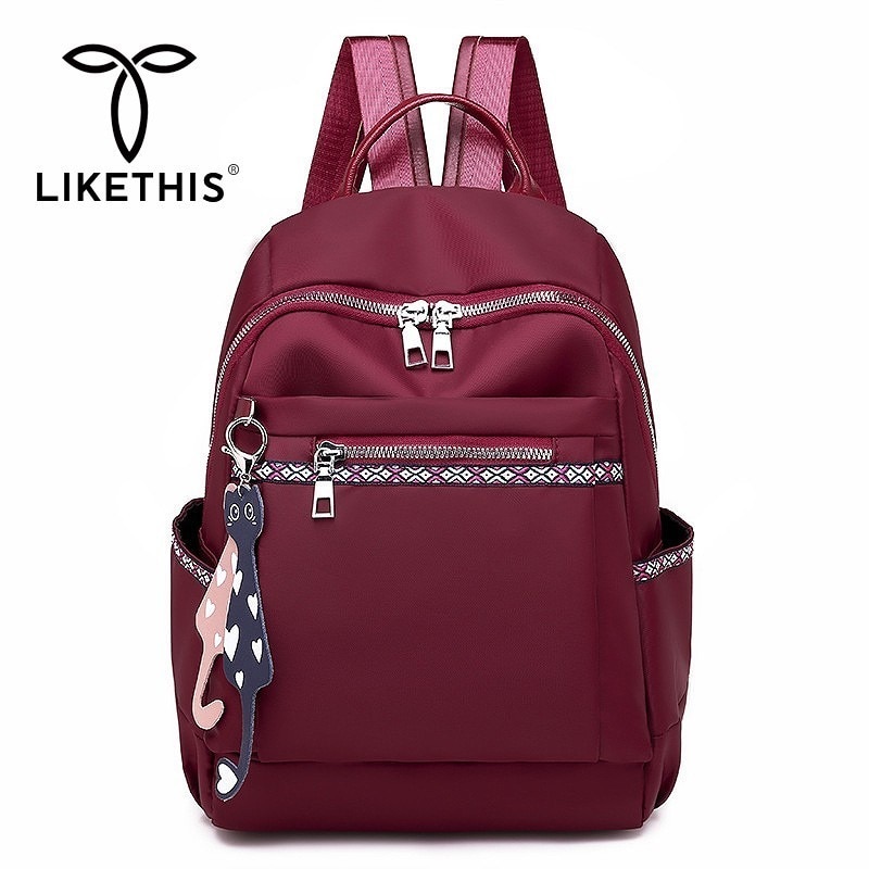 Como esta Mochila roja, Mochila de viaje Oxford para estudiantes universitarios para mujeres, bolso de hombro femenino para chicas, Mochila , Mochila Simple para mujeres