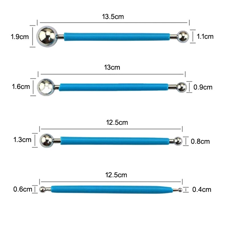 Polymeerklei gereedschap modelleerklei boetseergereedschap stippelpen siliconen tips balpen aardewerk keramische klei inkepingsgereedschap