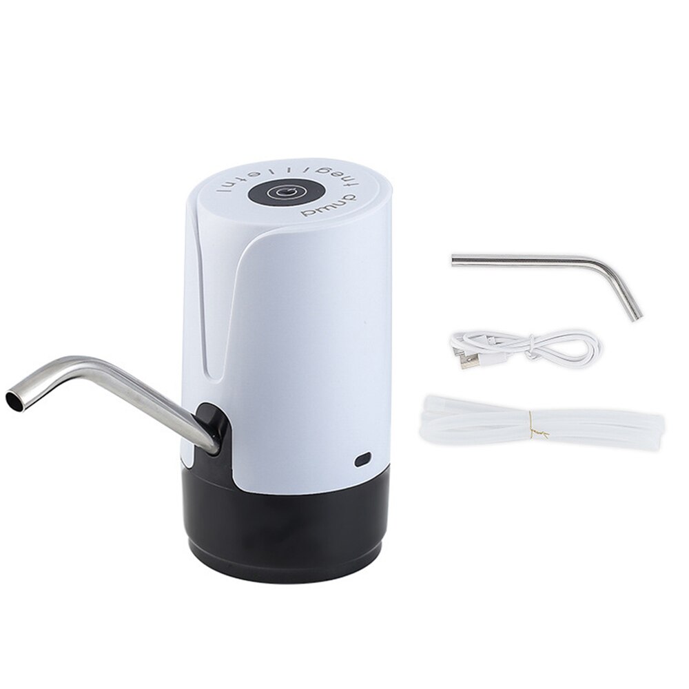 Automatic Electric Portable Water Pump Dispenser Drinking Bottle Switch Wireless Electric Water Pressure Water Dispenser USB: white