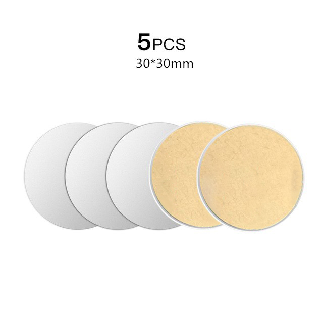 Magnetic Metal Plate For Magnetic Car Phone Holder Stand Universal Iron Sheet Sticker Stand Mobile Phone Magnet Holder Mount: WHITE