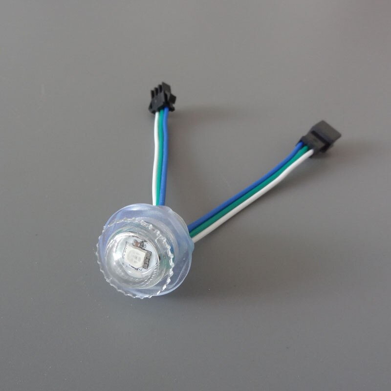 WS2813 addressable 16mm diameter;DC5V;RGB full color led smart module;0.24W(one 5050 SMD LED);IP68;clear cover