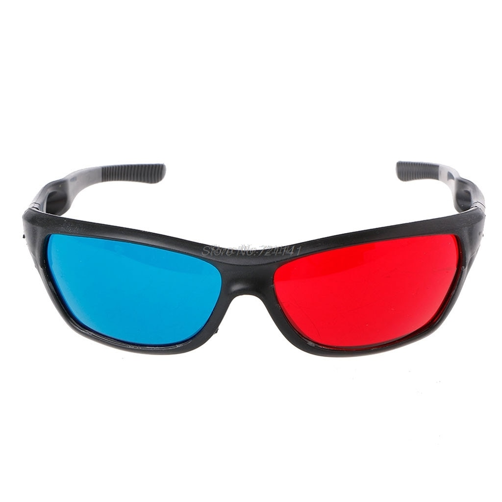 Cadre blanc universel rouge bleu anaglyphe 3D lunettes pour film jeu DVD vidéo TV électronique Stocks directe