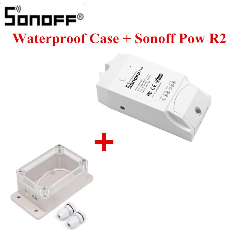 Sonoff Pow R2 16A Wifi Smart Switch Mit Höher Genauigkeit Monitor Energie Verbrauch Smart Home Power Mess Arbeitet Mit Google hause: Case with Pow R2