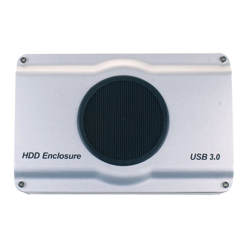 Boîtier de boîtier de disque dur en aluminium USB 3.0 à 3.5 pouces SATA I/ II/ III avec ventilateur de refroidissement (prise maximale de 8 To)