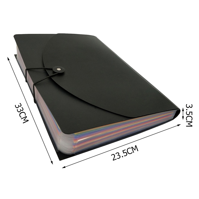 12/24 Pockets Expanding File Folder A4 Organizer Portable Business File Office Supplies Document Holder Carpeta Archivador: 24 with Cover