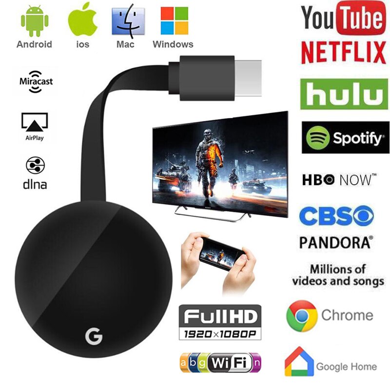 G7S Miracast Tv Stick Wifi Hdmi Display Adapter Spiegel Ontvanger Voor Chromecast Ultra Draadloze Dongle Voor Google