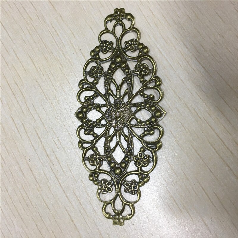 Metal Cabochon Filigree Hollow Flower Wraps Flatback Embellishments Scrapbooking For DIY Handmade Crafts,30PCs