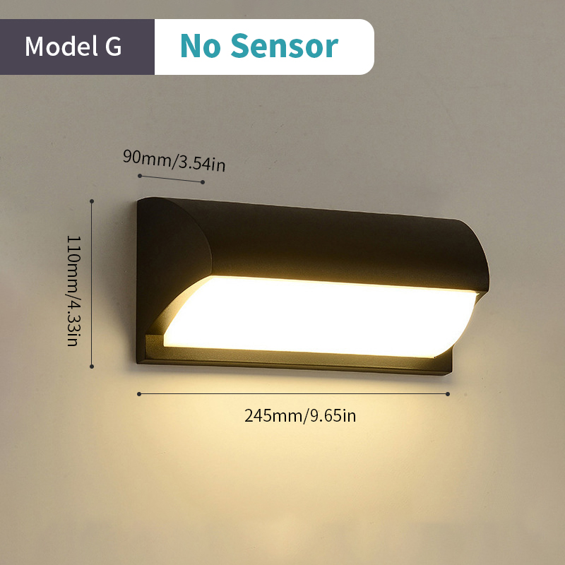 Led buitenwandlamp Waterdicht IP66 Bewegingssensor Led buitenverlichting Veranda Verlichting Balkon Tuinverlichting Buitenwandlamp: Licht Groen / Rood / 4W