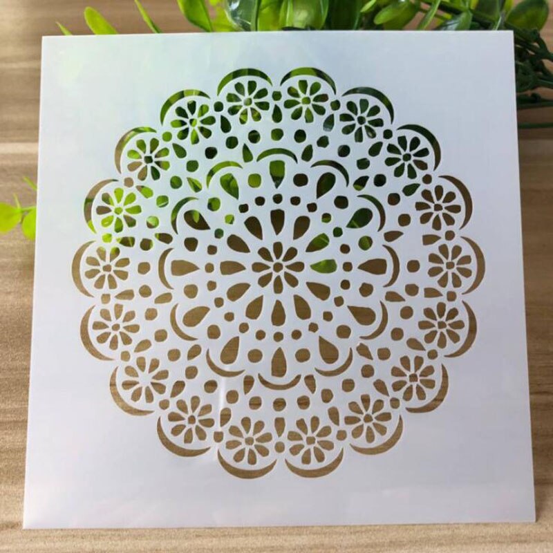 Plantilla de pintura calada con forma de corazón rosa, decoración artesanal en relieve para álbum de recortes, suministros escolares de oficina reutilizables, 9 Uds.