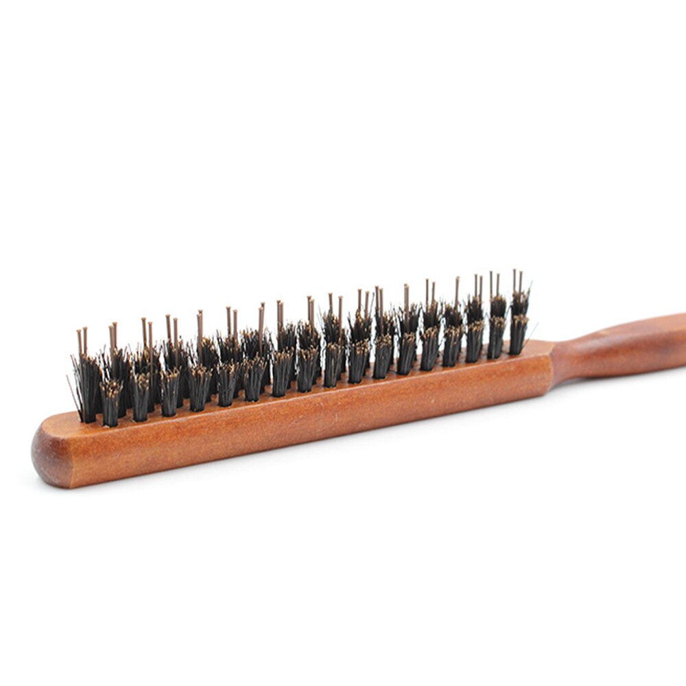 Salão de beleza profissional provocando escovas de cabelo para trás madeira linha fina pente extensão hairbrush hairdressing ferramentas estilo diy kit 1 pçs