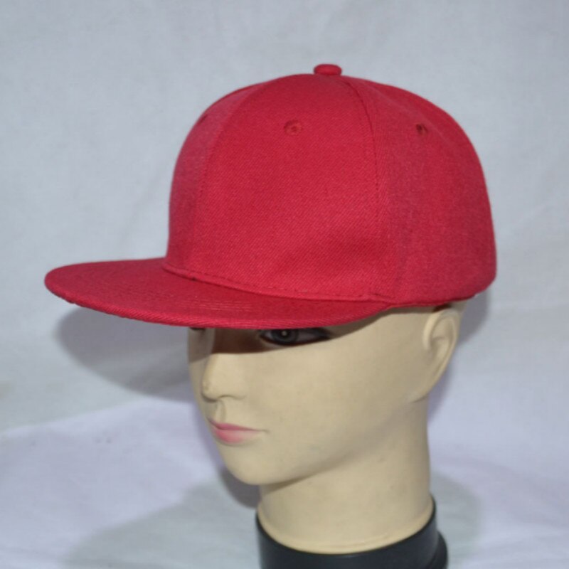 Gorra de béisbol lisa de color liso con visera plana de hip hop para niños gorra de béisbol en blanco gorra para el sol ajustable para niños y niñas