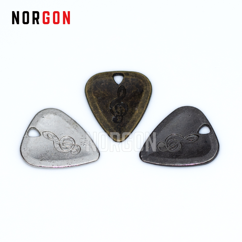Norgon Metal Guitar Picks Durable Stainless Steel Thin Mediator Guitarra Acoustic Electric Guitar Bass Rock