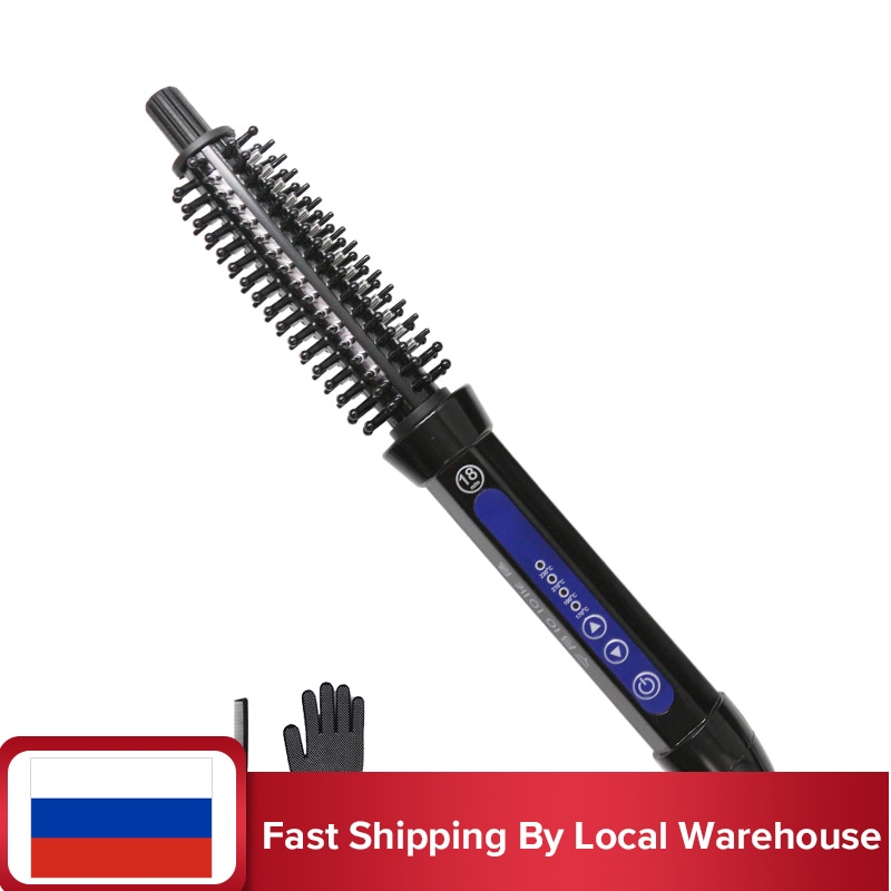 2 In 1 Pro Ceramic Hair Curler Electric Comb Hair Brush Hair Curlers Roller Styling Tools Hair Curling Iron Multifunction