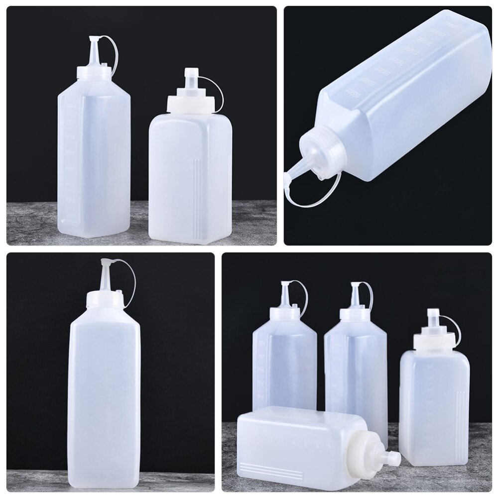 2 stk holdbar praktisk praktisk plastpresseflaske krydderedispensere sauceflasker til hjemmets restaurant